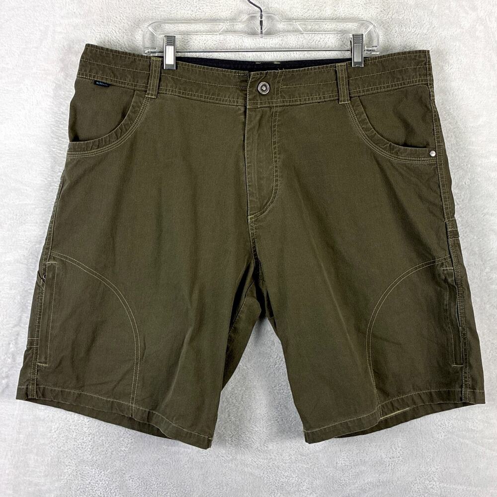 Kuhl Ramblr Shorts Men 40 Brown Patina Dye Outdoors Hike Preppy Trekking Camping
